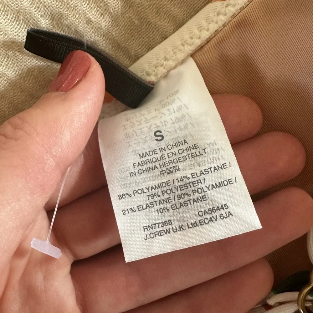 J CREW Animal Print Swim Top SMALL - Picture 4 of 6